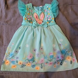 Taylor Mint Green Toddler Dress with Delightful Embroidery